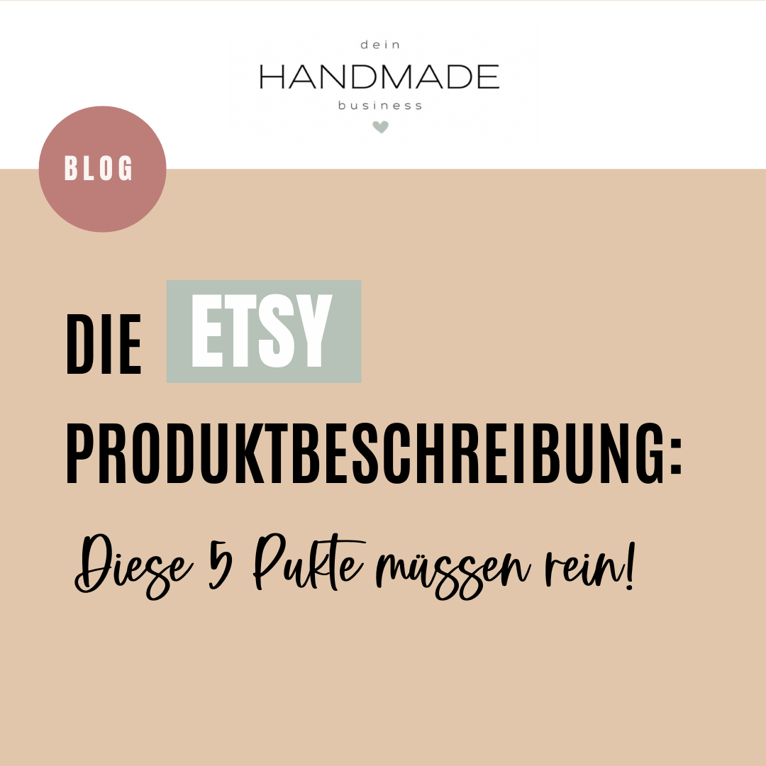 Etsy Produktbeschreibung: Das gehört alles rein!