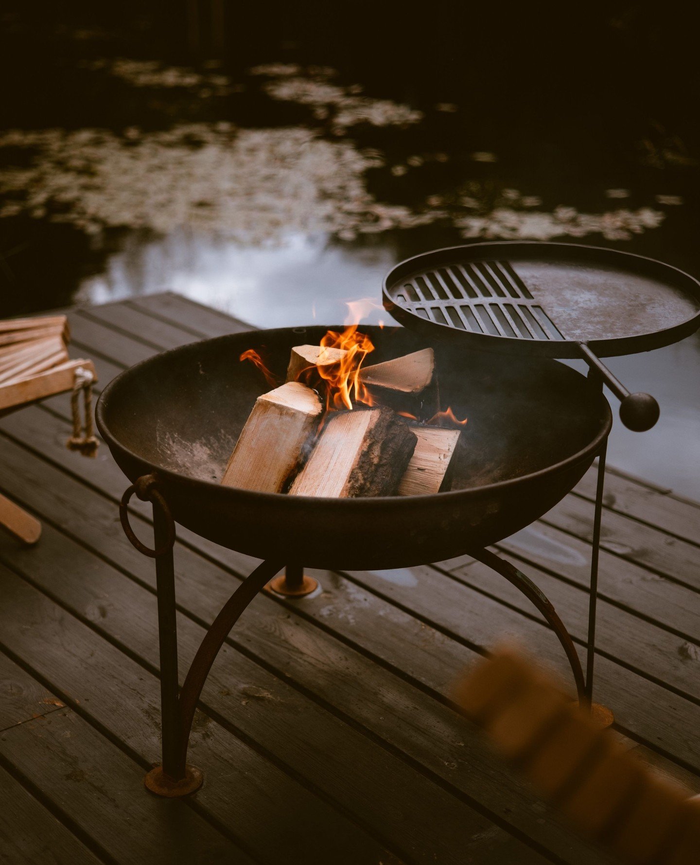 The firepit at Ebba is all ready for a spot of outdoor cooking!⁠
⁠
#ebba