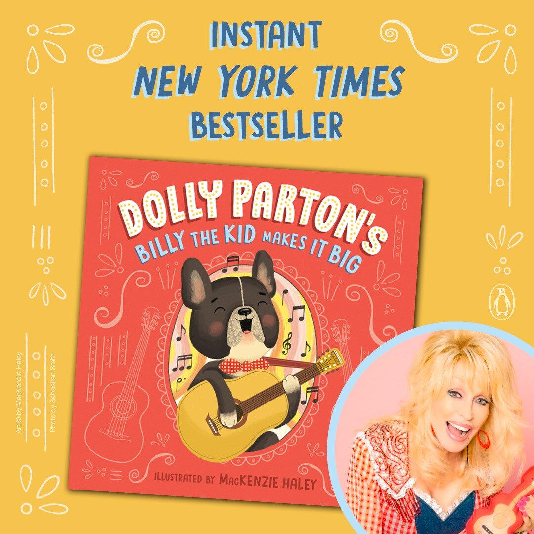 We have some ~paw-some~ news...

BILLY THE KID MAKES IT BIG by @dollyparton is an instant @nytbooks bestseller!! 

#billythekidmakesitbig #dollyparton #newyorktimesbestseller #nytbestseller