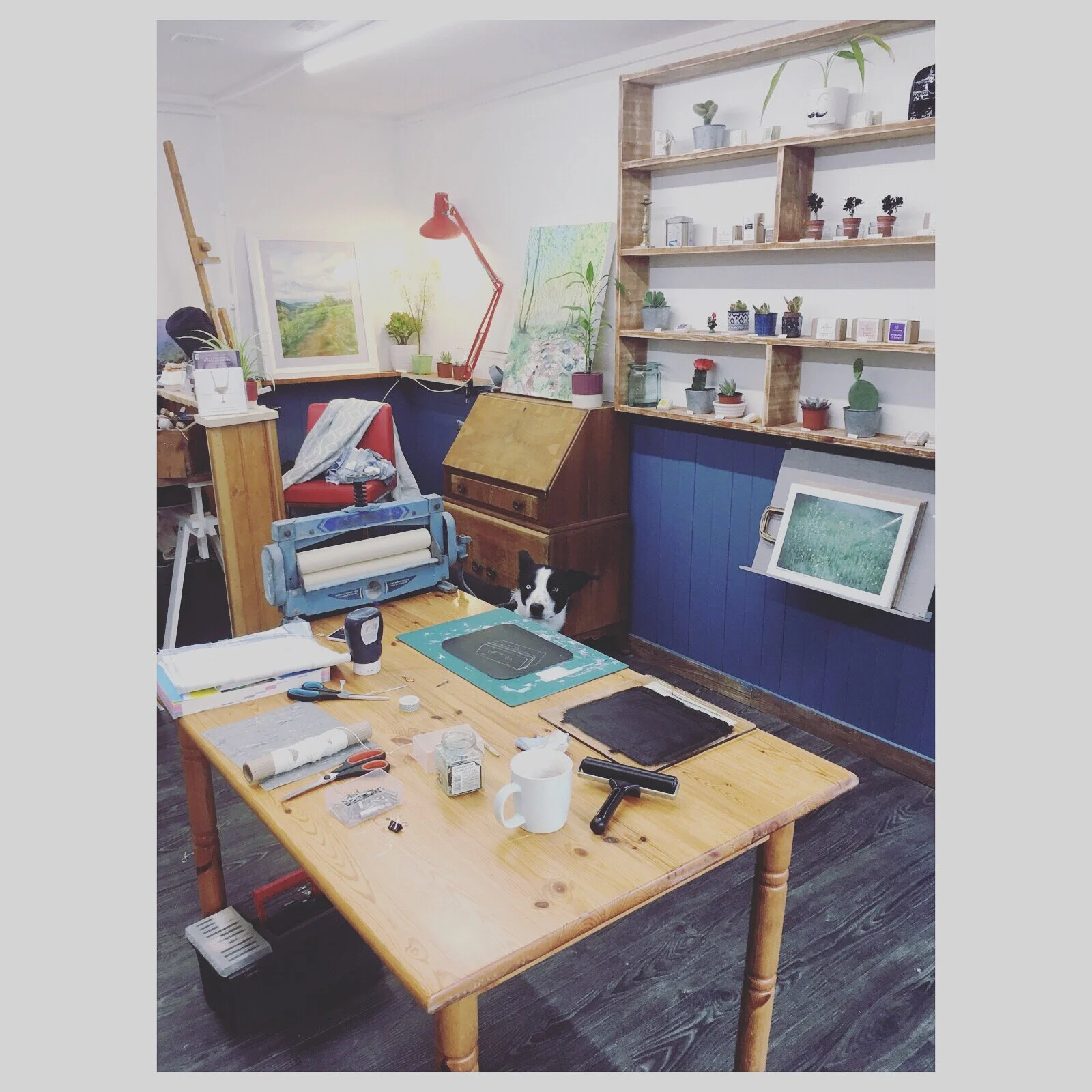 Lino Printing Workshop with Andrew Olly Oliver, Moon &amp; Moor Gallery Devon
