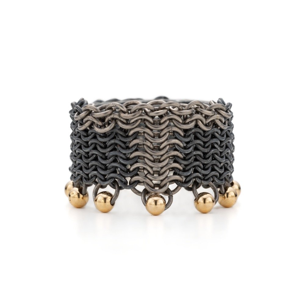 4. 'ThunderBolt||' Chainmail Ring £600 by Corrinne Eira Evans handmade jewellery low res.jpg