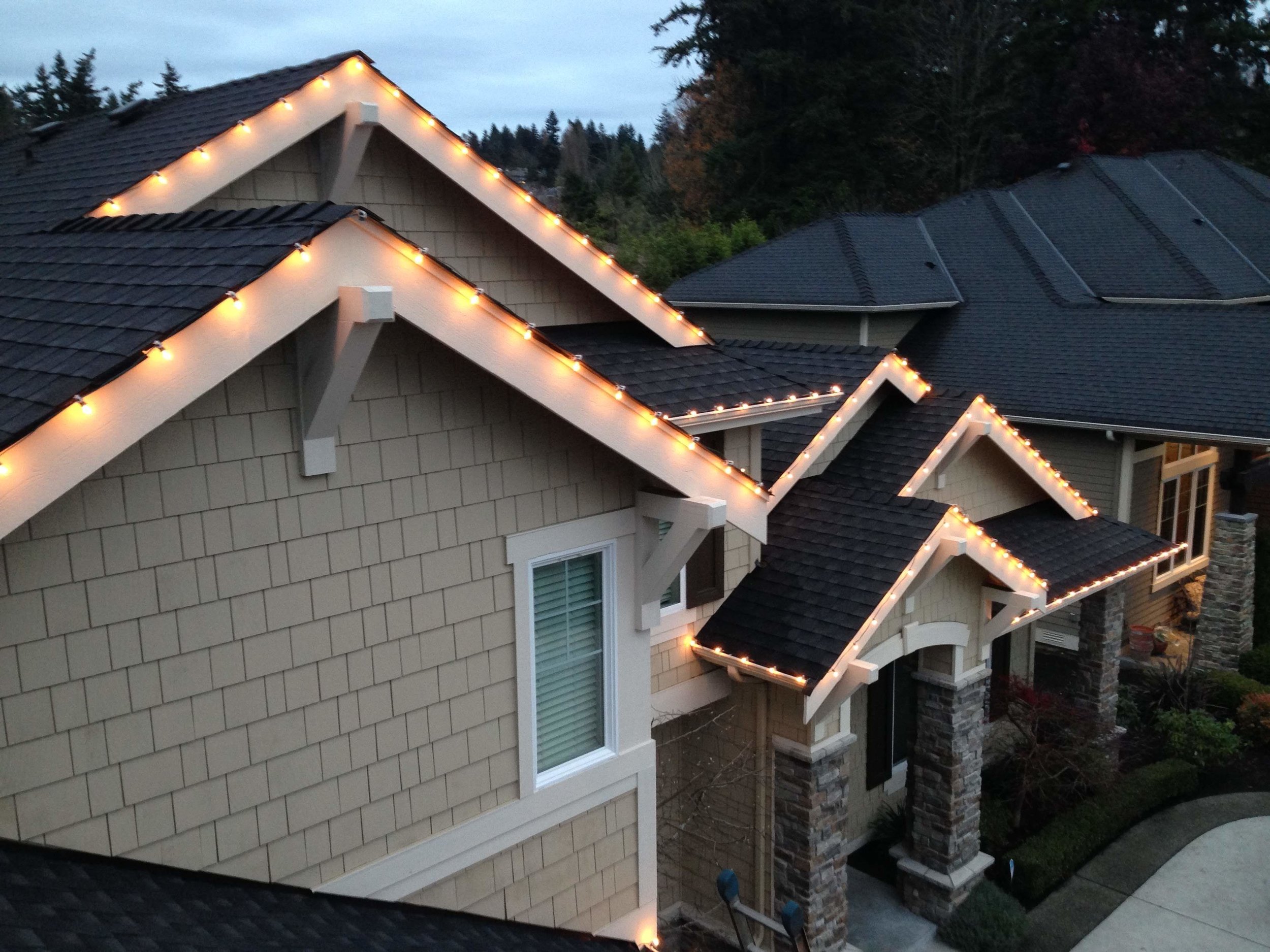 christmas light installation