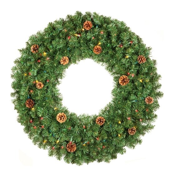Wreath with Pinecones and Multicolor Lights.jpg