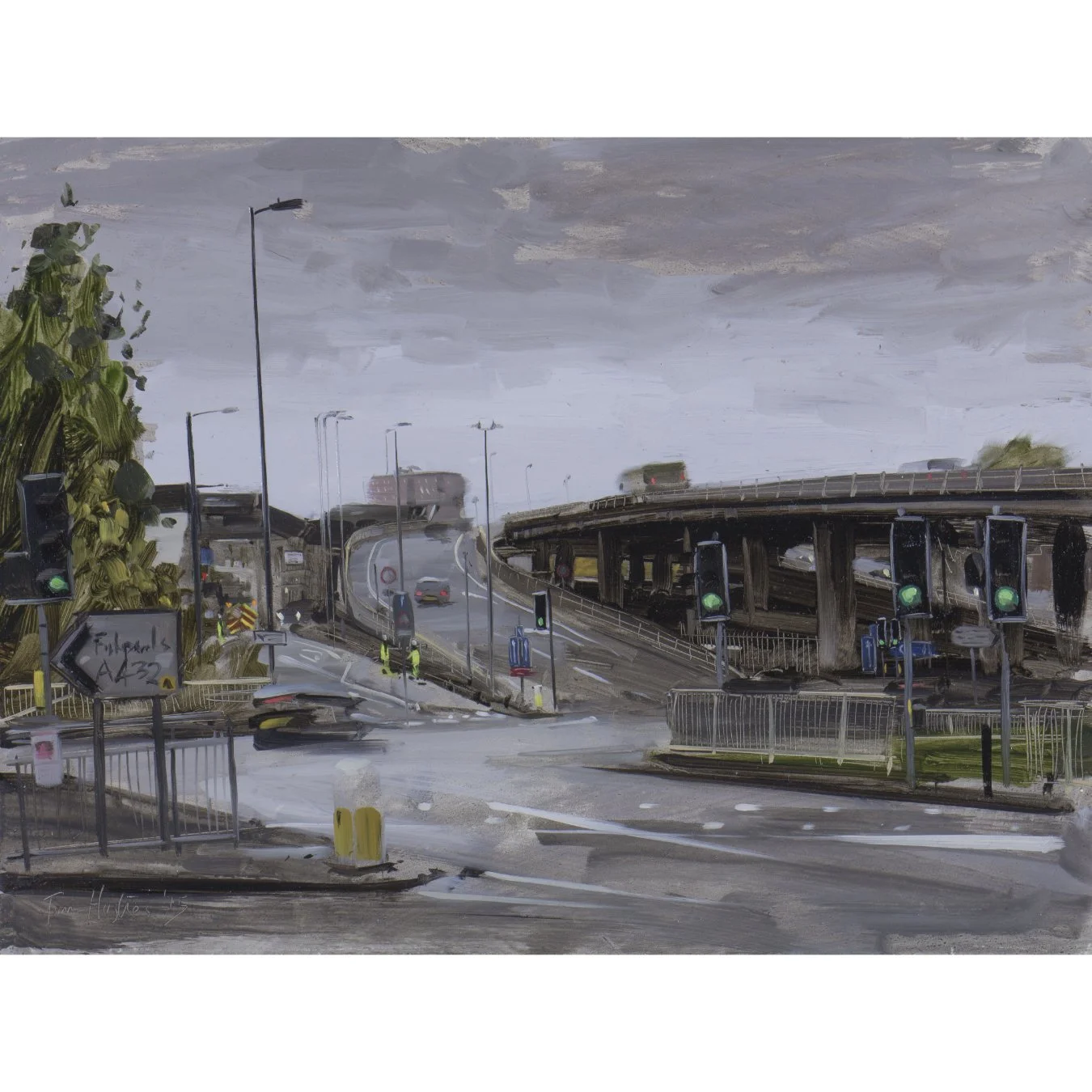 Eastville Roundabout, light rain, October.jpg