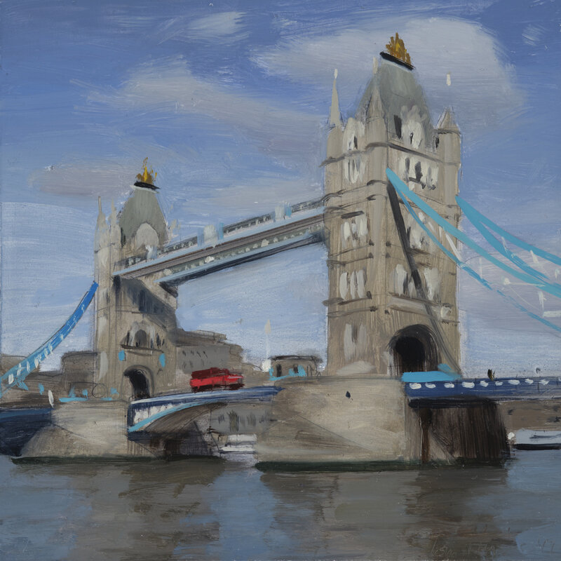 Tower Bridge with clouds