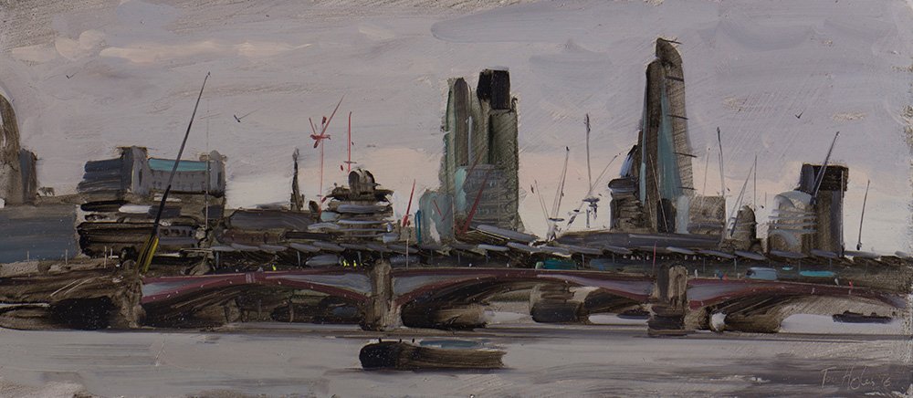 The-city-from-Waterloo-Bridge,-stormy-skies,-February-–-Oil-on-Board-18-x-8-in-45-x-20-cm.jpg