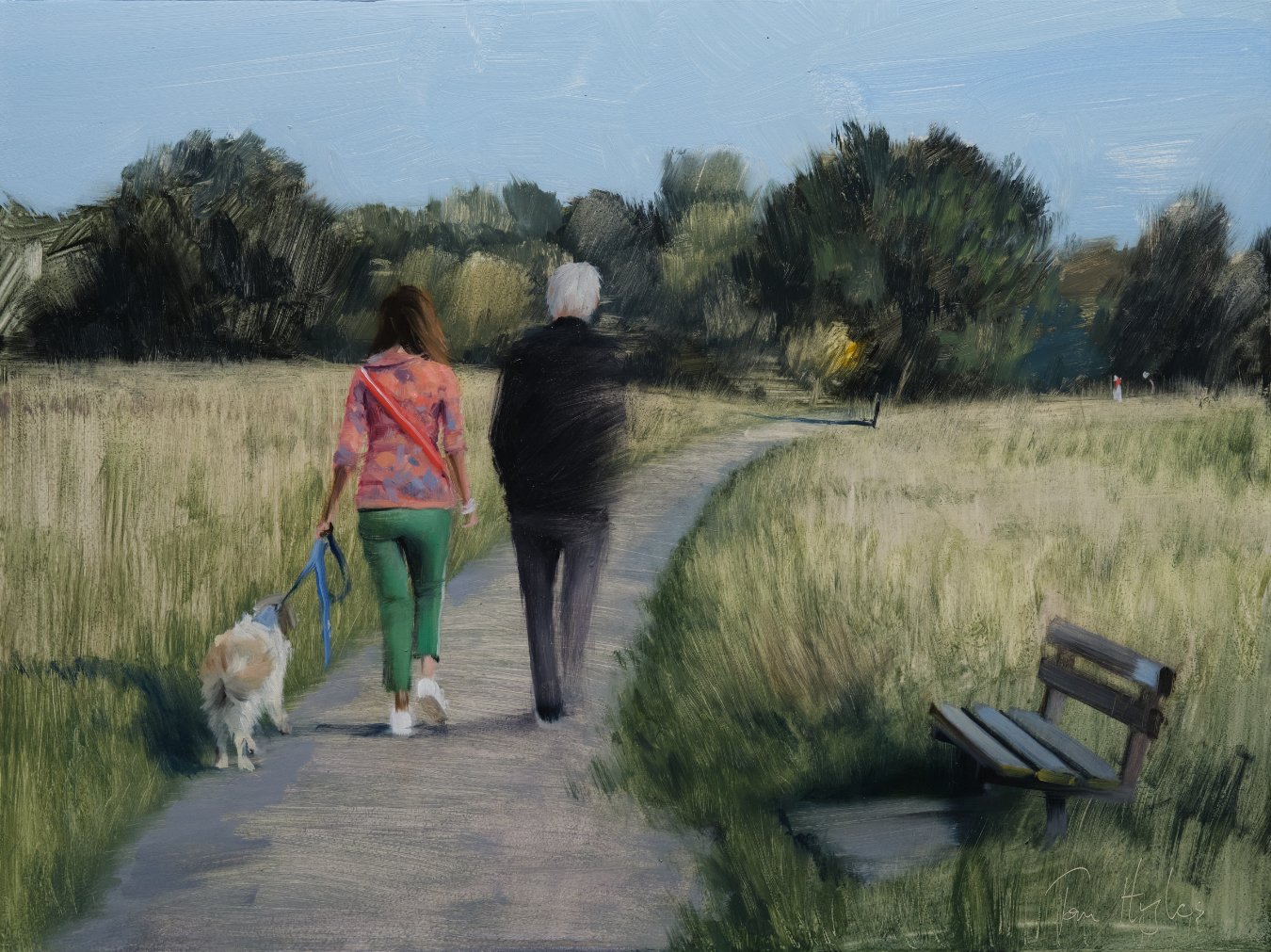 Waling the dog, Hampstead Heath