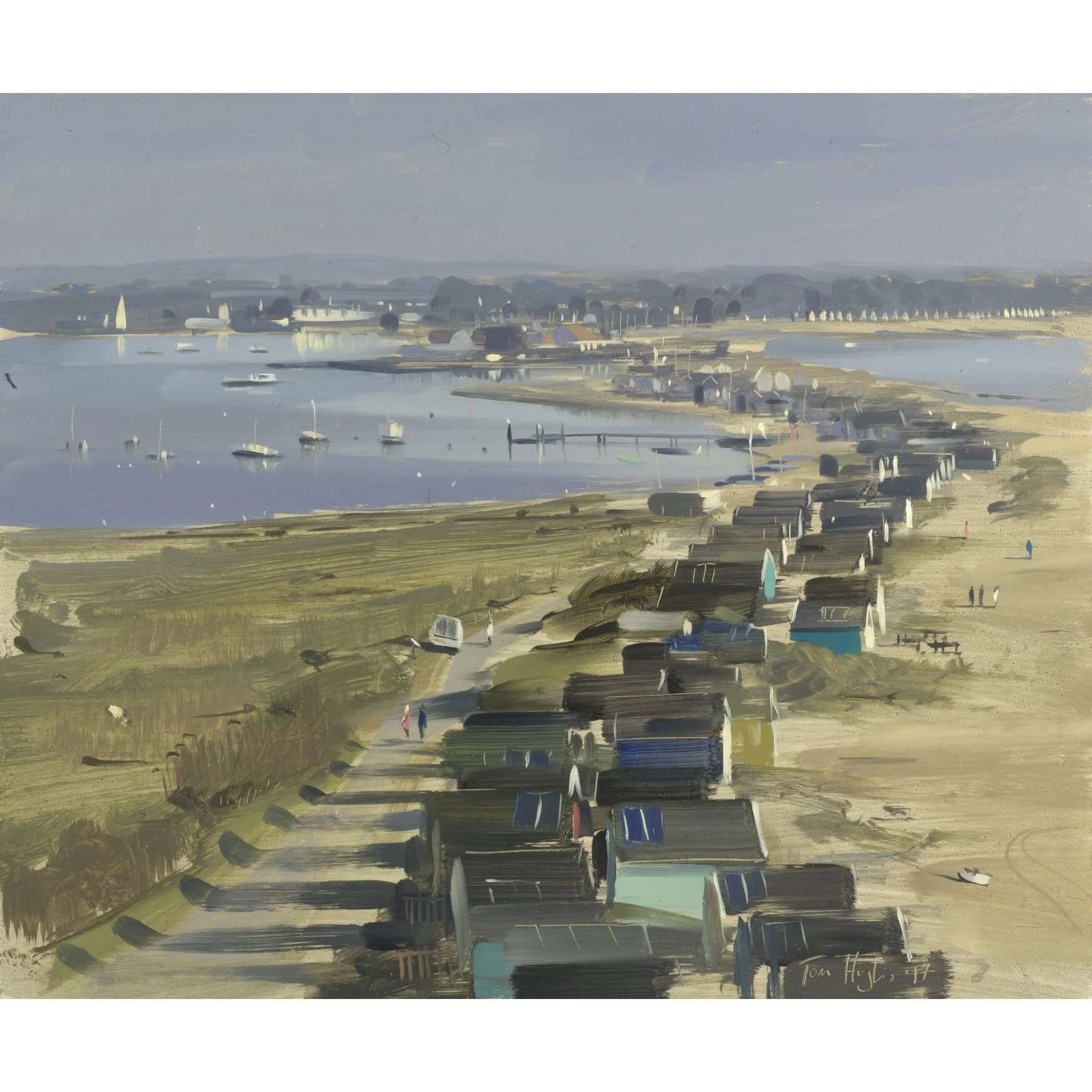 Towards Mudeford from Hengistbury Head, early morning, April.jpg