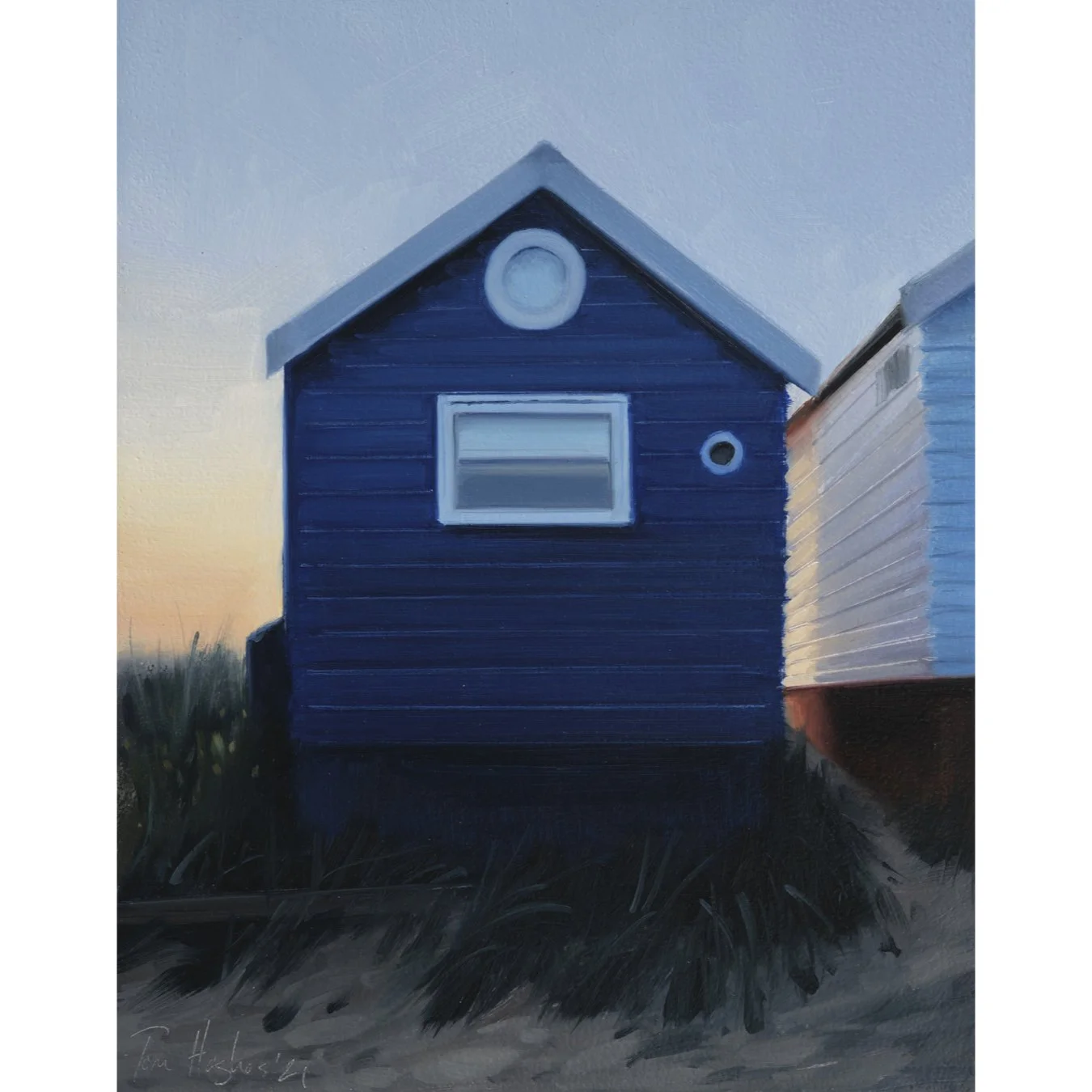 Back-lit dark blue hut with round windows 1350.jpg
