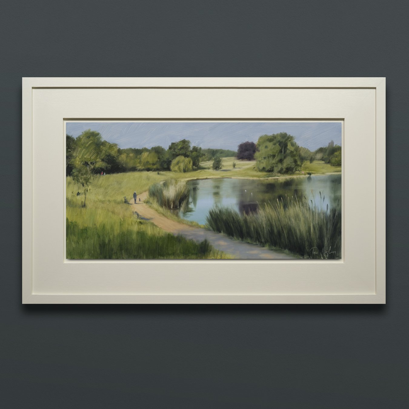 The model boating pond, summer -framed.jpg