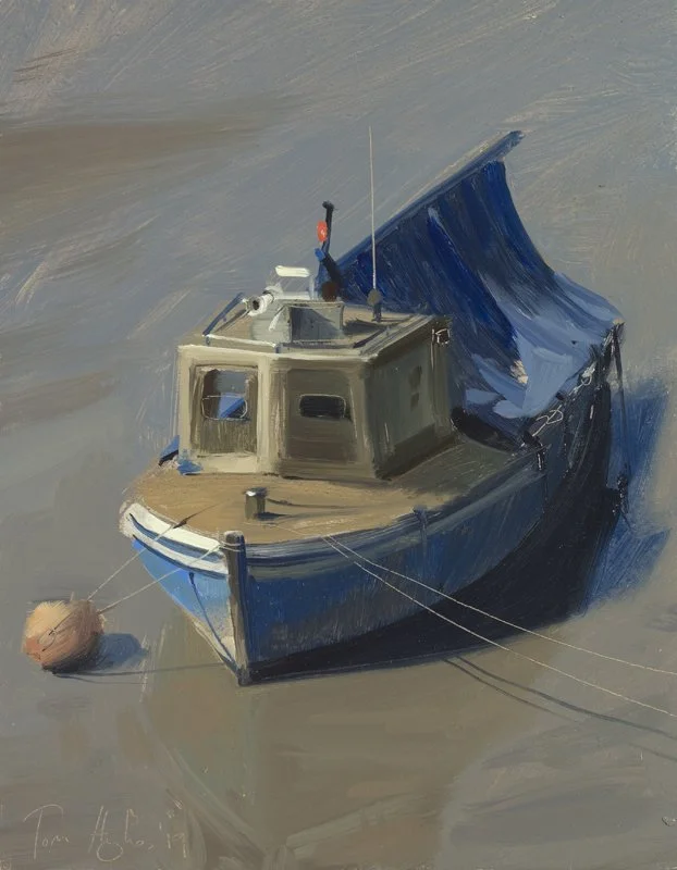 The Funny Faced Boat, April - 25.4 x 20.3cm 10 x 8” - Oil on board