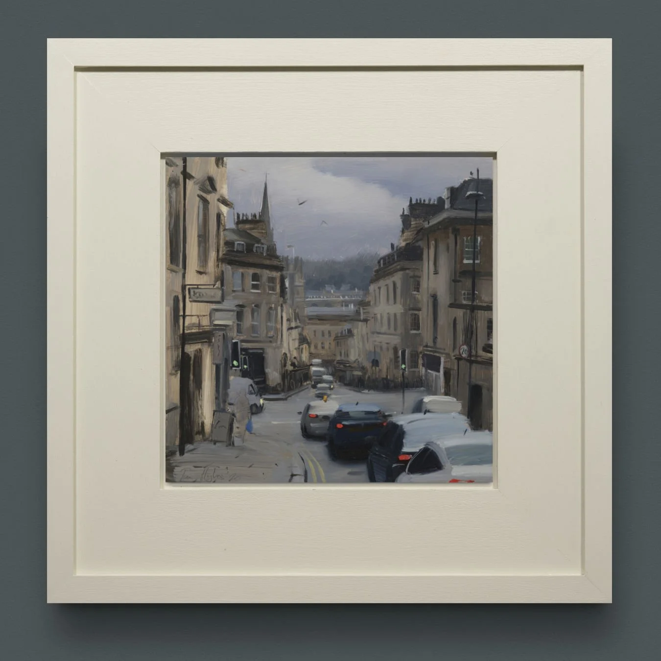 Looking down Lansdown Rd, grey day