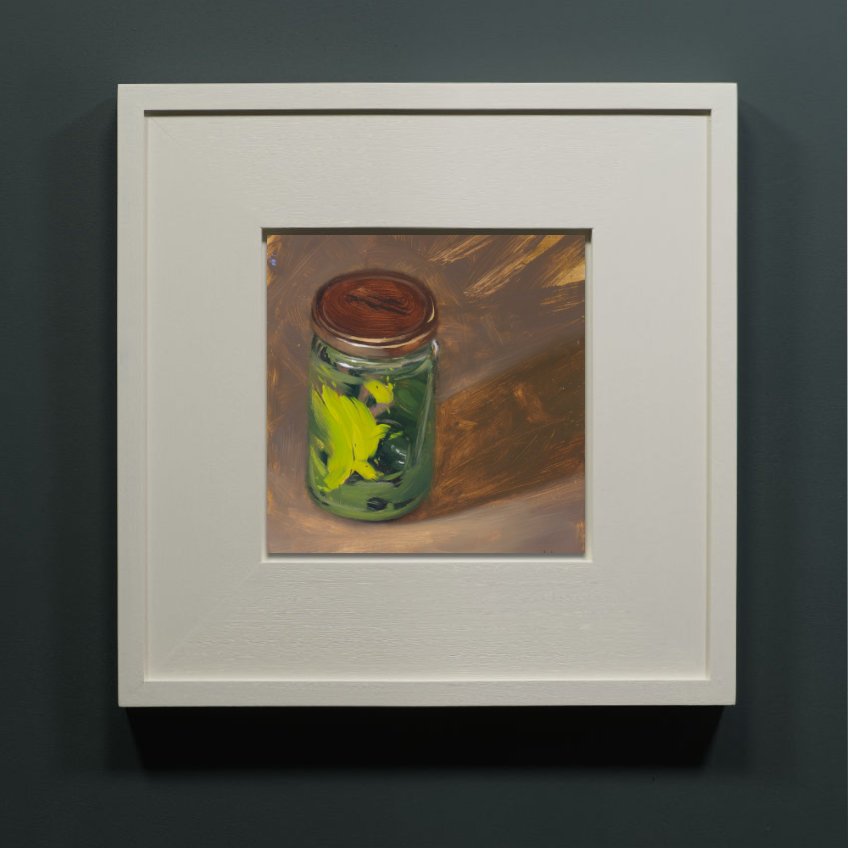 Jar with green and yellow paint framed.jpg