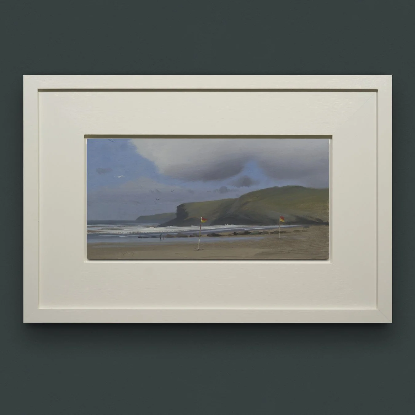 Watergate Bay with flags_framed.jpg