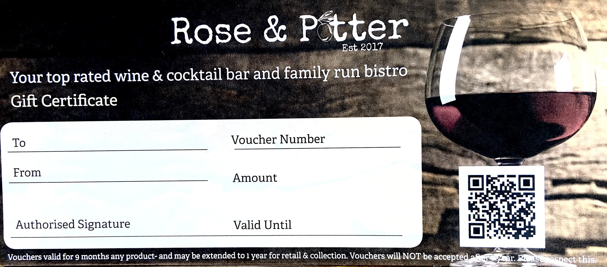 Gift Card £25 +£2 postage (please provide full address)