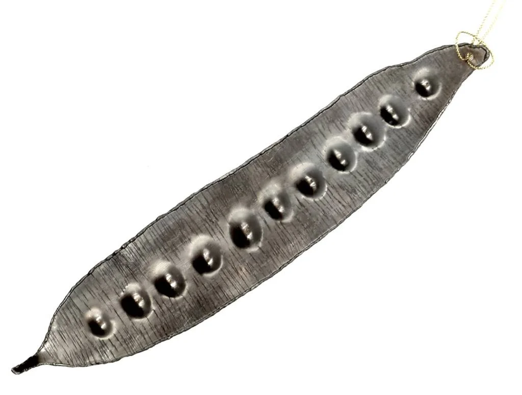 PEA POD ORNAMENT - OXIDIZED