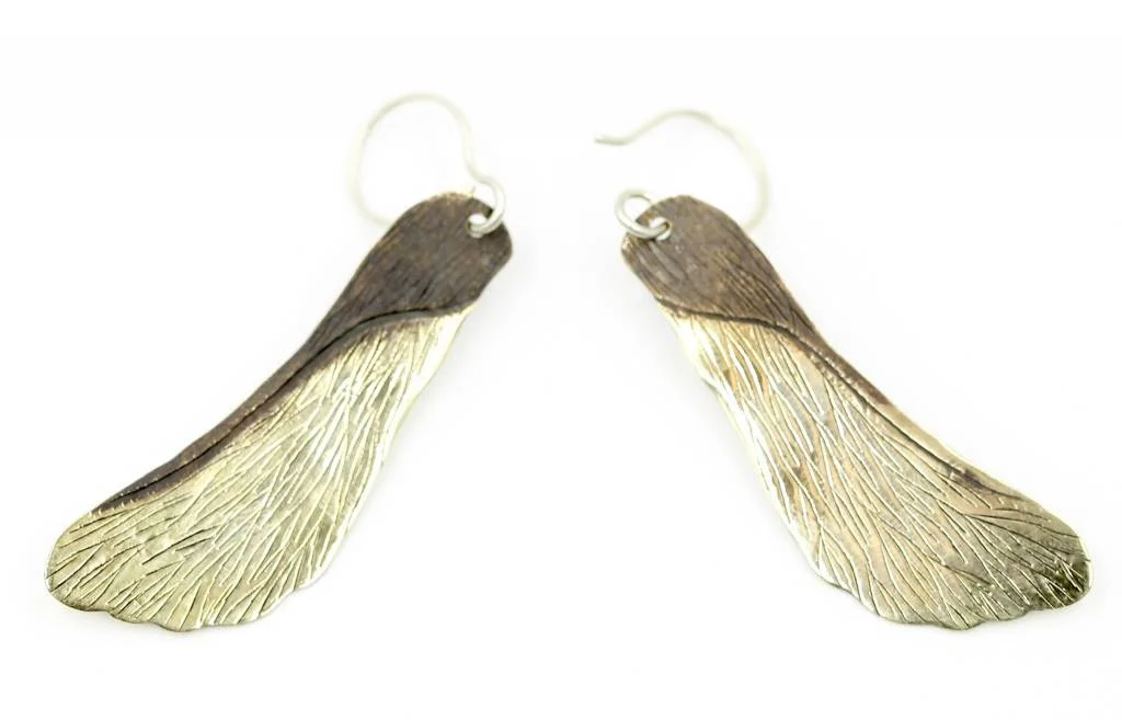 MAPLE SEED POD EARRINGS - ALPACA
