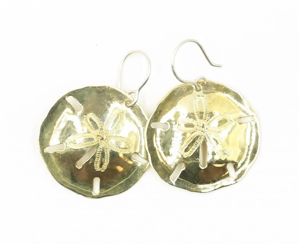 SAND DOLLAR EARRINGS - TUMBAGA
