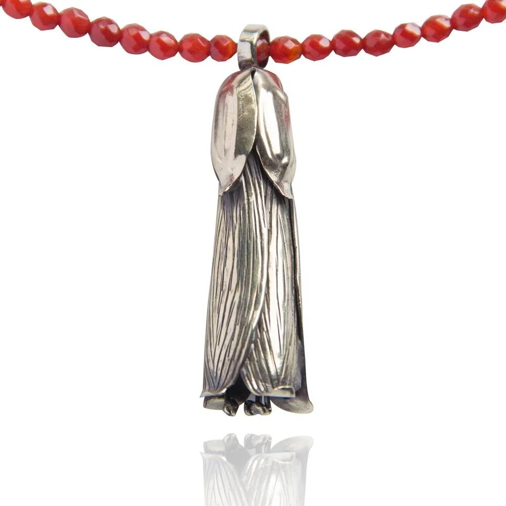 TRUMPET VINE PENDANT NECKLACE - ALPACA