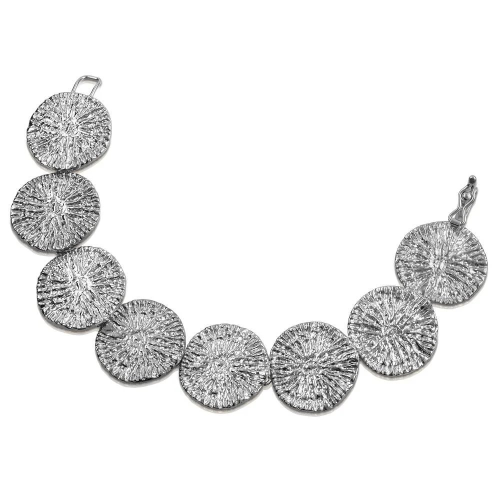 Dolphin Disc Bracelet - Sterling Silver