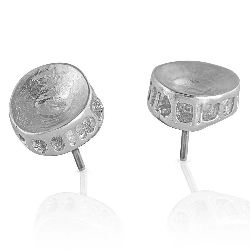 Shark Vertebrae Earrings - Sterling Silver