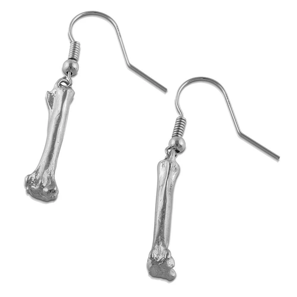 Alligator Toe Bone Earrings - Sterling Silver