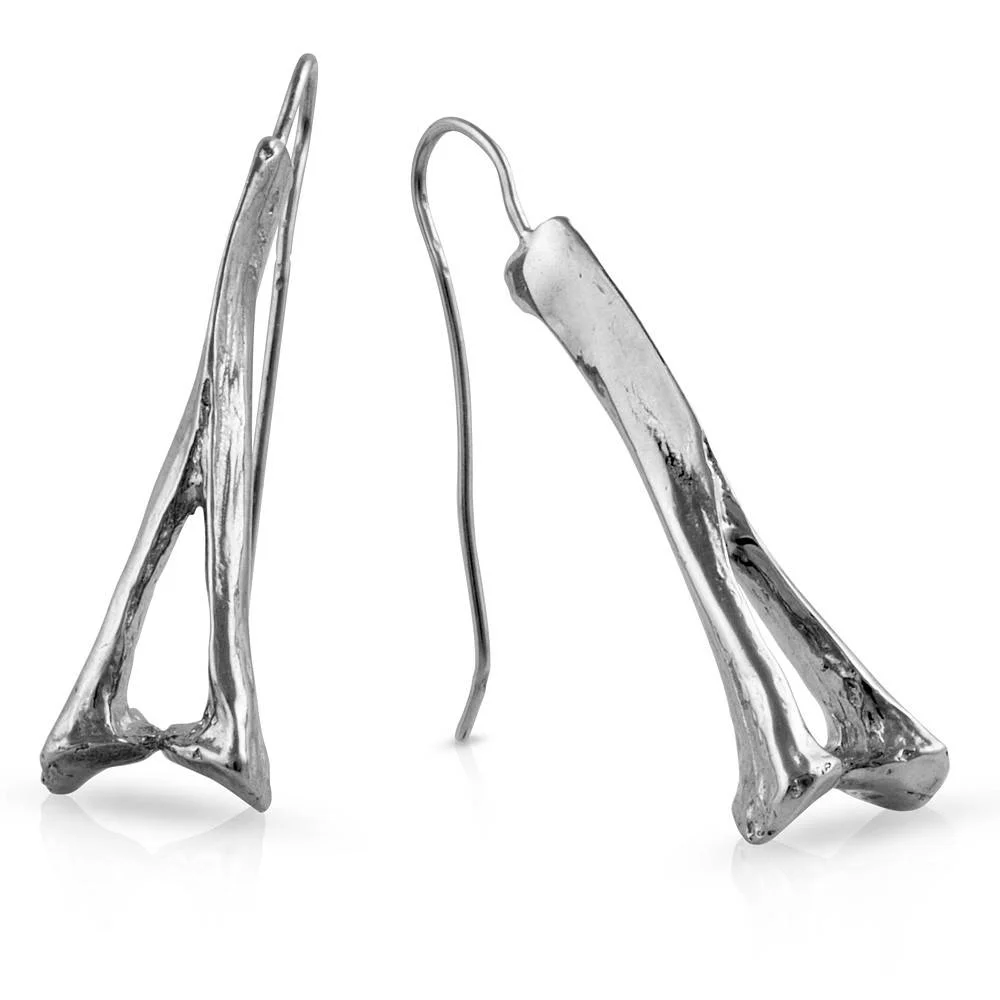 Alligator Spinous Process Earrings - Sterling Silver