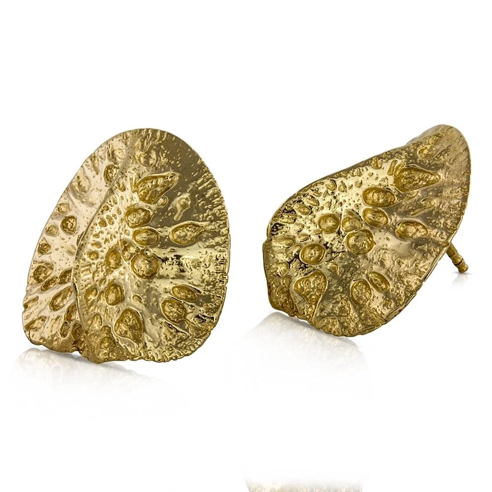 ALLIGATOR SCUTE EARRINGS - VERMEIL (LARGE)