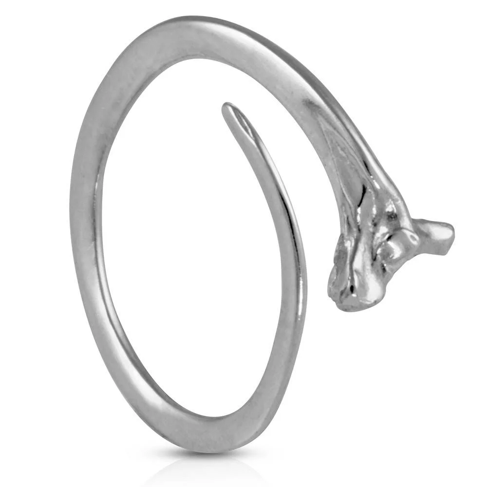 Rattlesnake Rib Ring - Sterling Silver