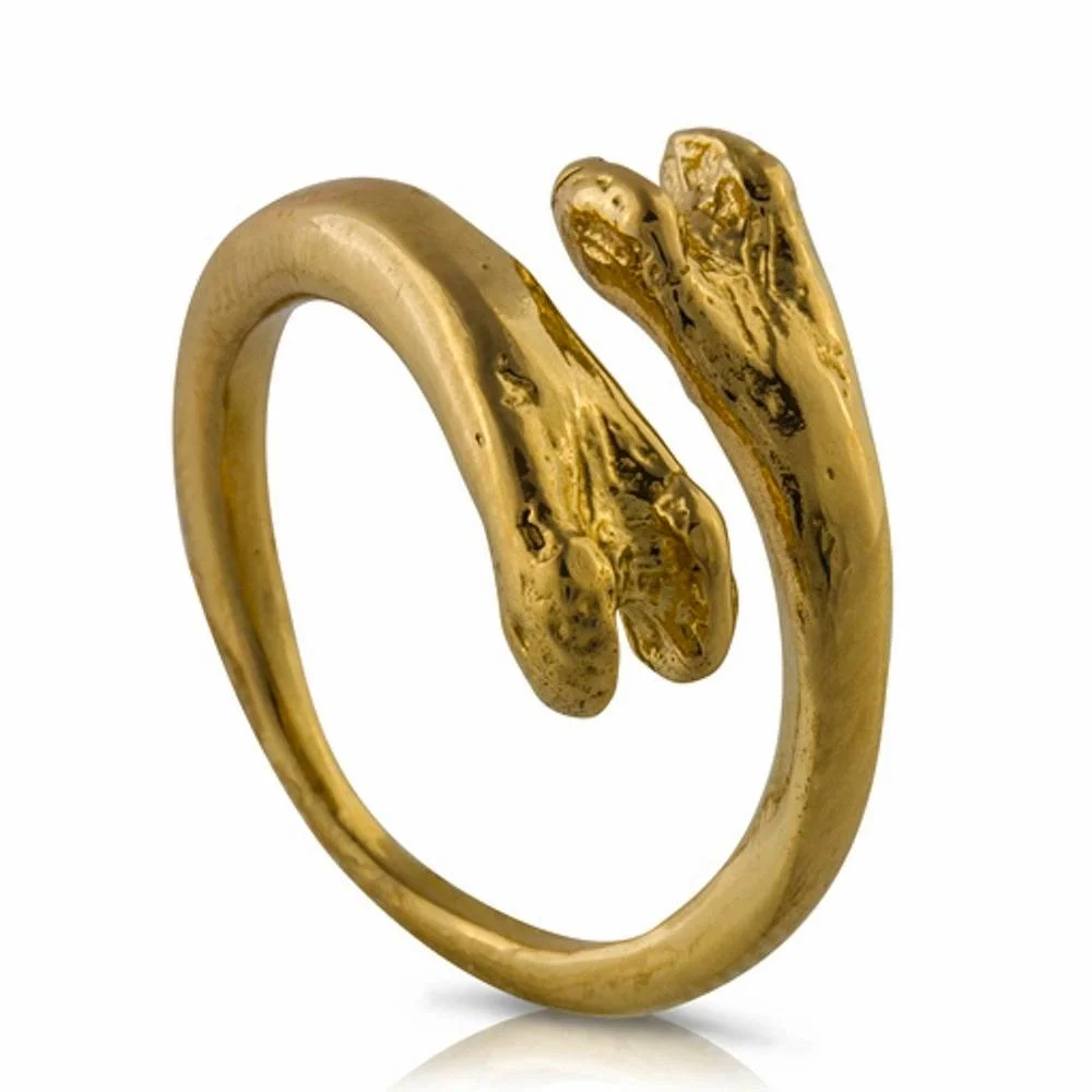 Raccoon Pecker Ring - Vermeil