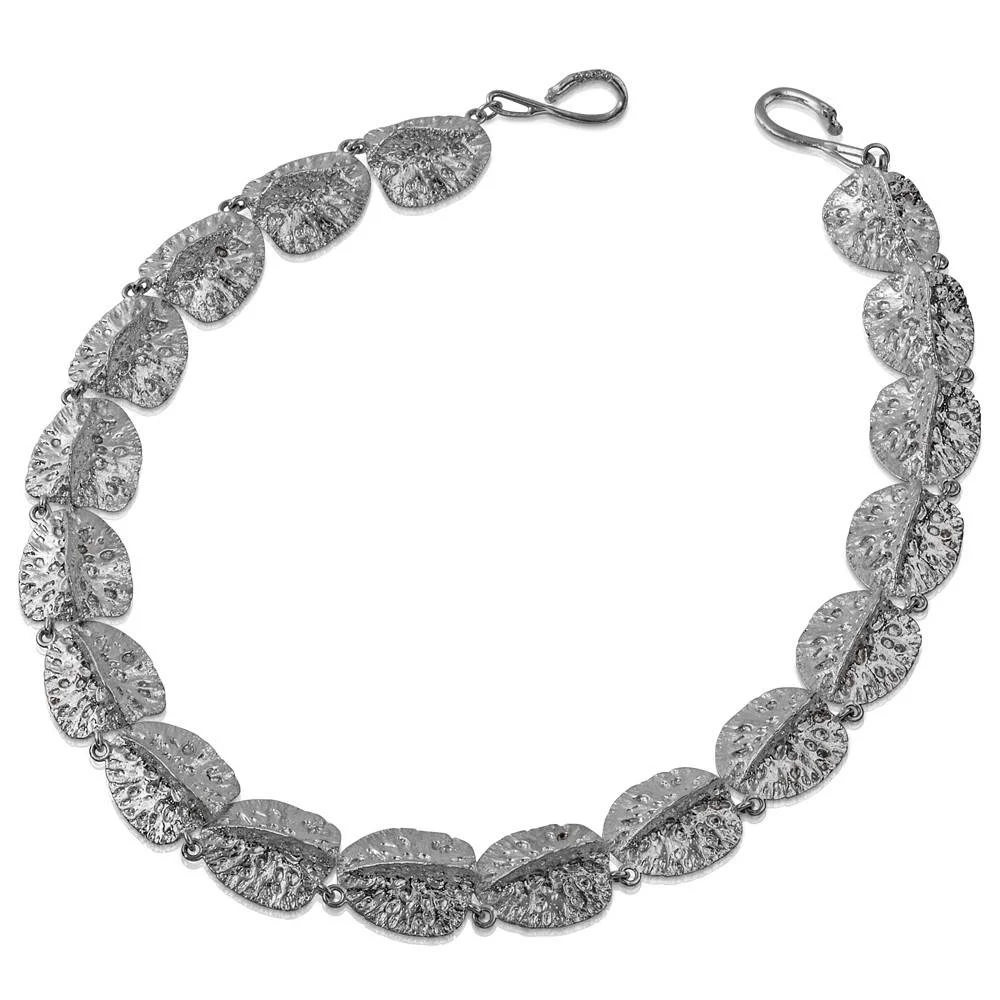 Alligator Scute Necklace - Sterling Silver