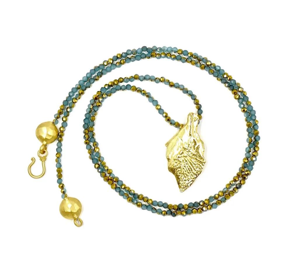 Garfish Scale Pendant Necklace - Vermeil (XL) - Opera