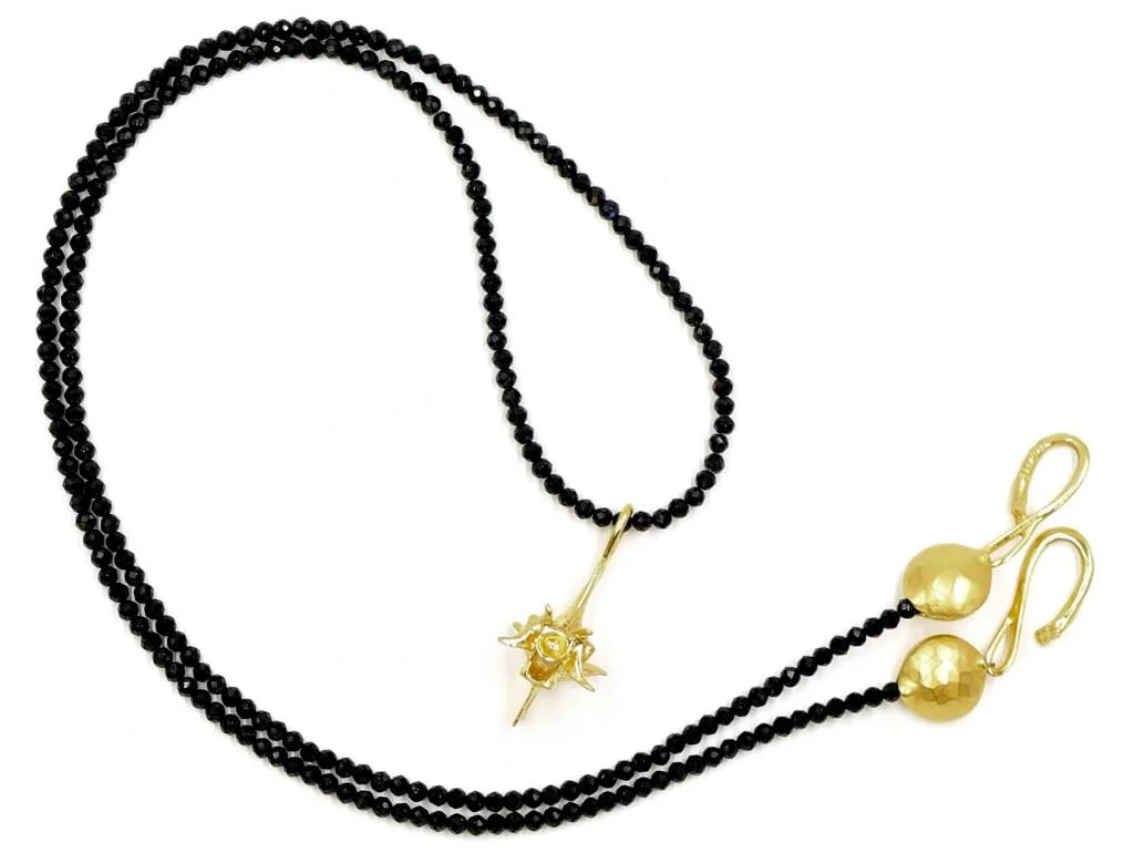 Rattlesnake Vertebrae Pendant Necklace - Vermeil (Large) - Opera