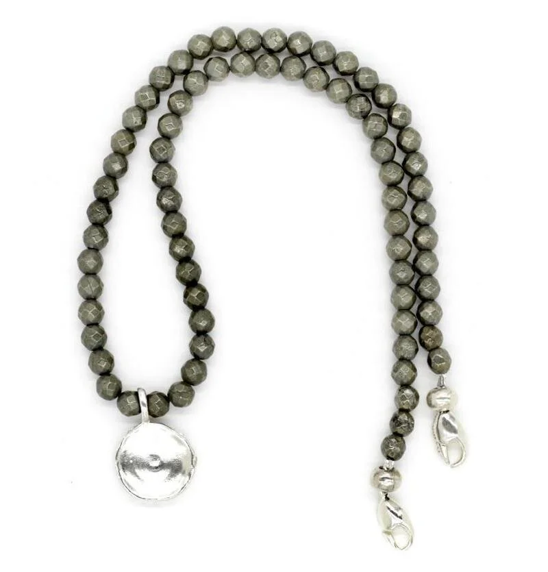 Shark Vertebrae Pendant Necklace- Sterling Silver (Large)