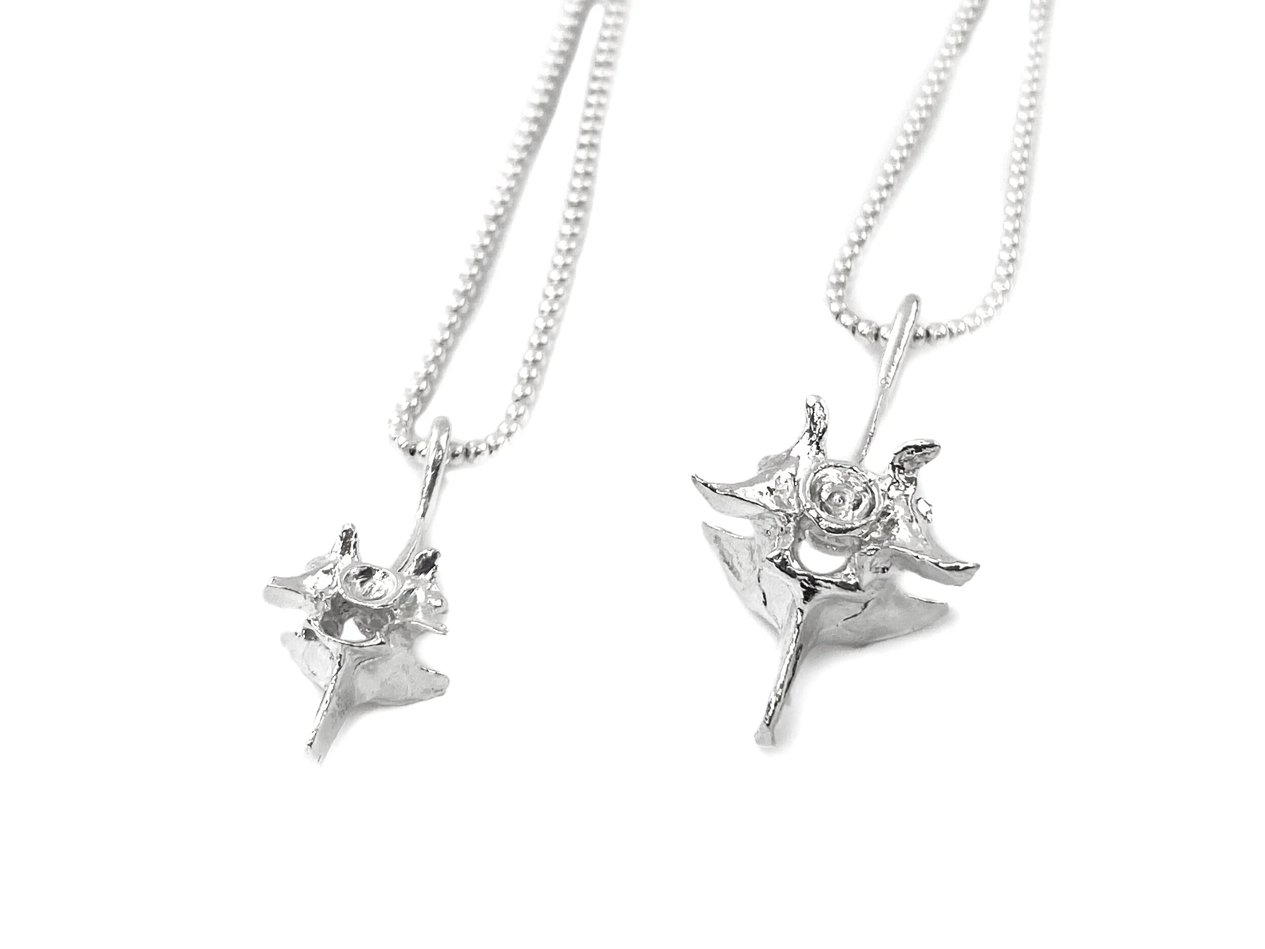 Rattlesnake Vertebrae Pendant- Sterling Silver