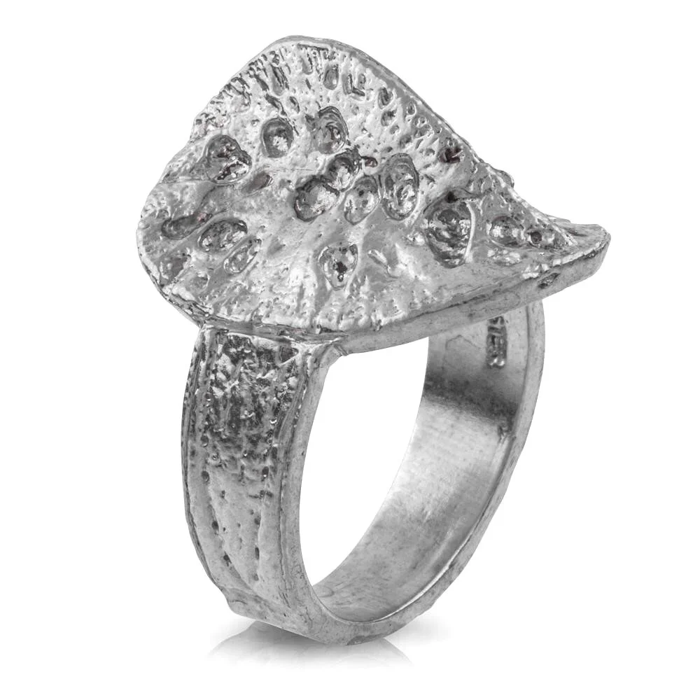 Alligator Scute Ring - Sterling Silver (Small)