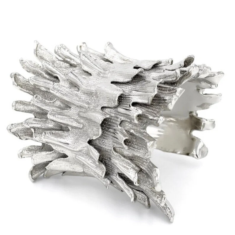 SPINY MUREX CONCH CUFF - SILVER PLATE (DOUBLE)