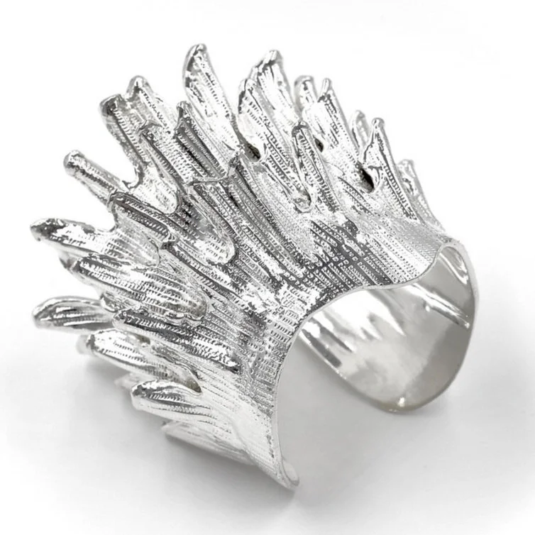SPINY MUREX CONCH CUFF - SILVER PLATE (SINGLE)