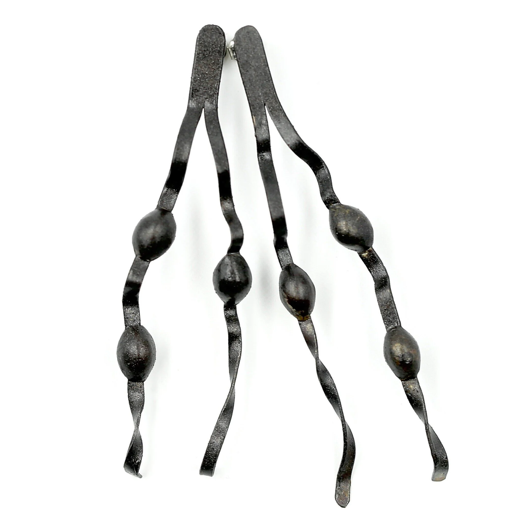 NEW ENGLAND SEAWEED EARRINGS - OXIDIZED ALPACA (POST)