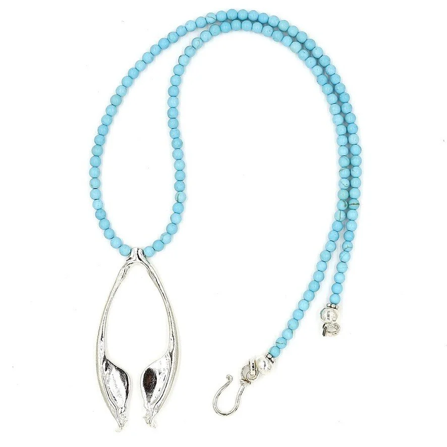 Rattlesnake Jawbone Pendant Necklace - Sterling Silver