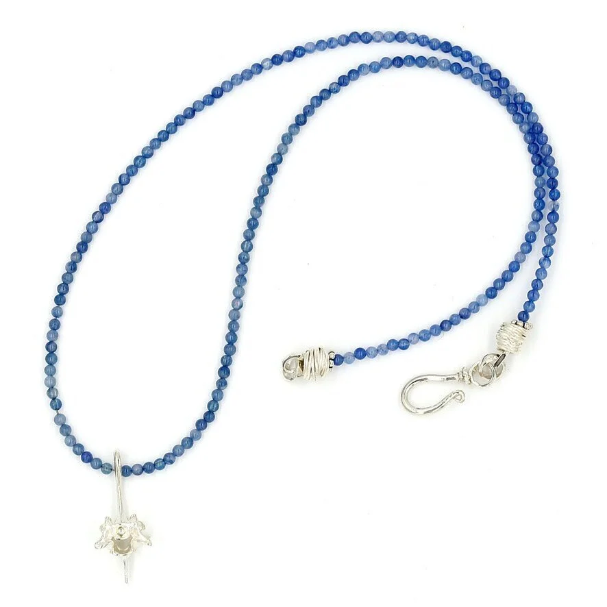 Rattlesnake Vertebrae Pendant Necklace - Sterling Silver (Small)