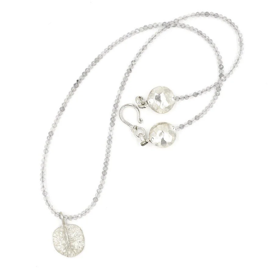 Alligator Scute Pendant Necklace - Sterling Silver (Small)