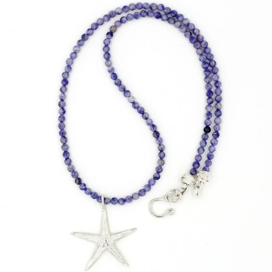Starfish Pendant Necklace - Sterling Silver (Small)