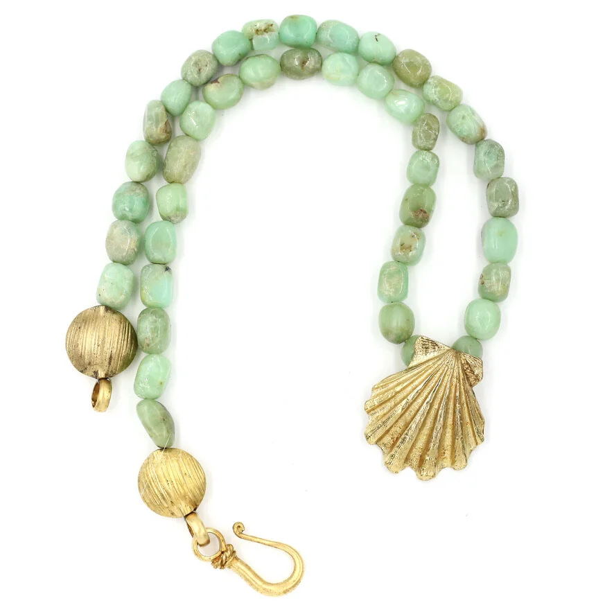 Scallop Shell Pendant Necklace - Vermeil (Large)
