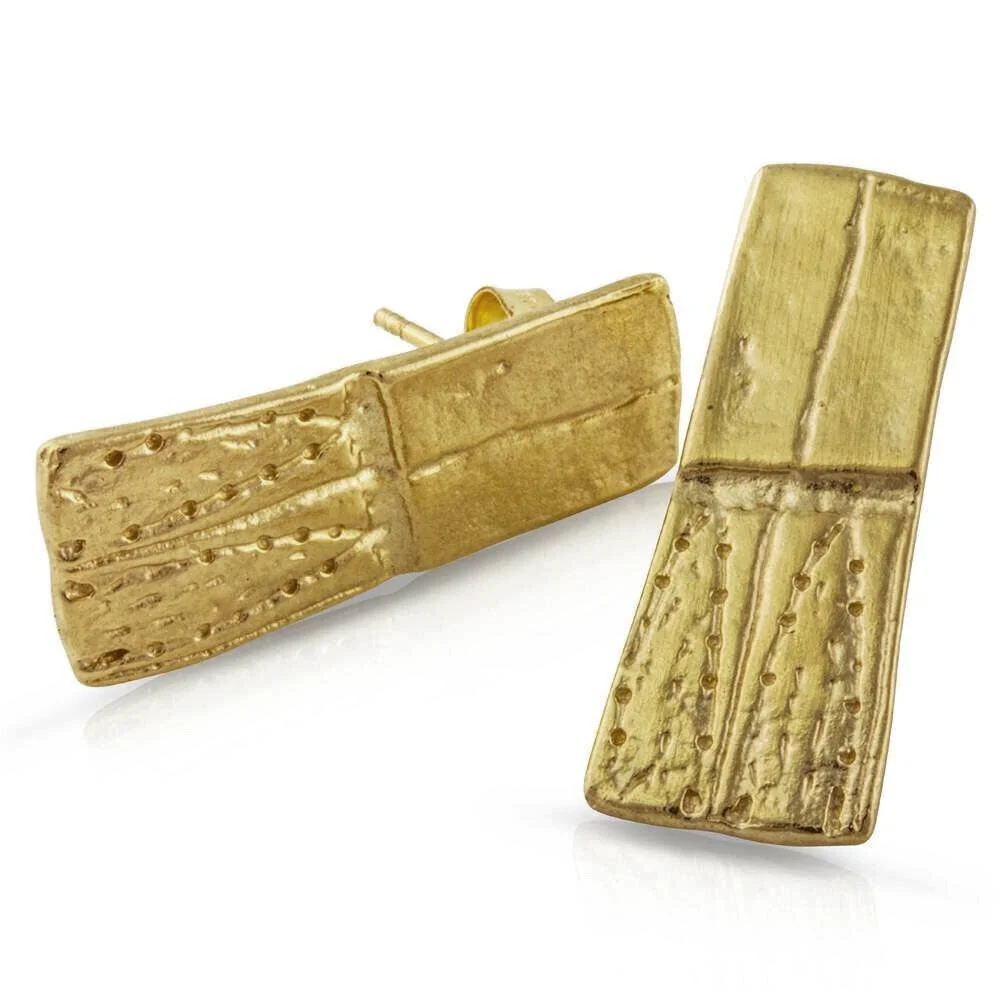 ARMADILLO SHELL EARRINGS - VERMEIL
