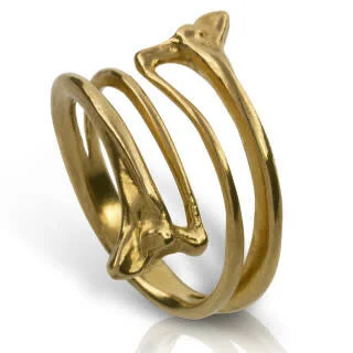 Rattlesnake Double Rib Ring - Vermeil
