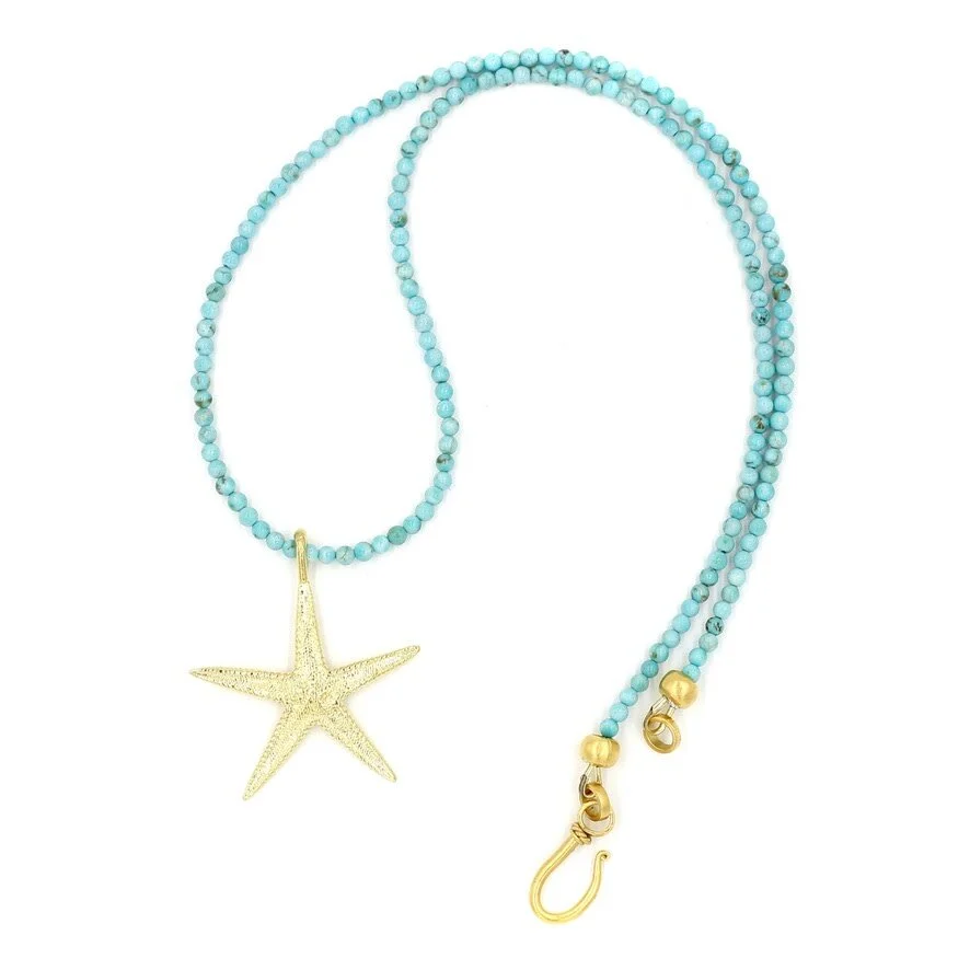 Starfish Pendant Necklace - Vermeil (Small)