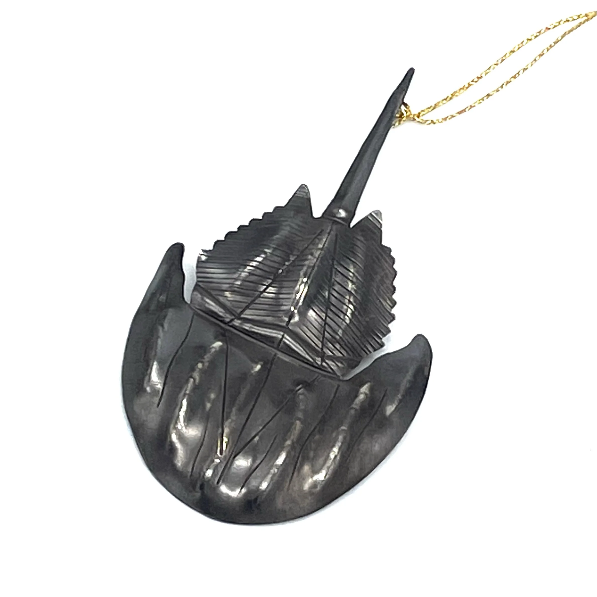 HORSESHOE CRAB ORNAMENT- OXIDIZED