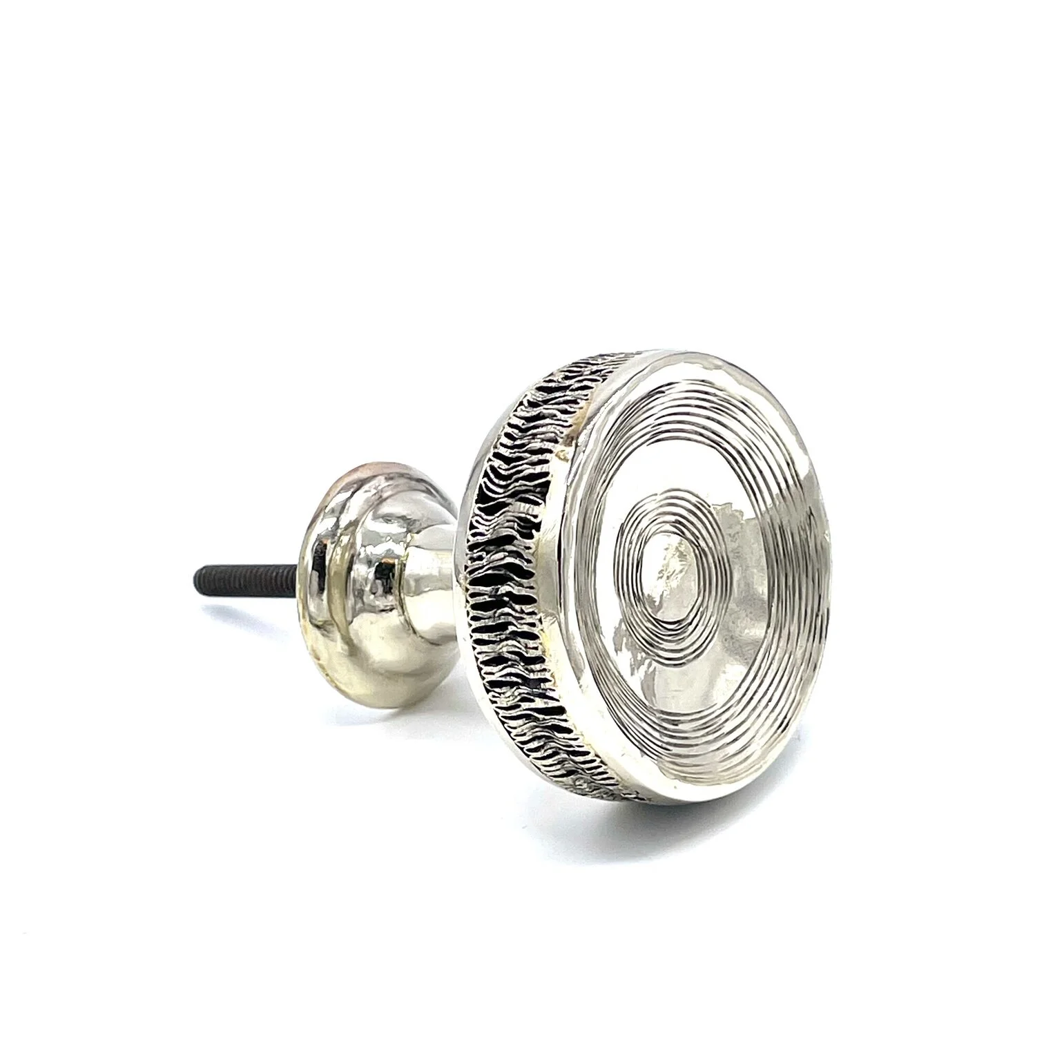 SHARK VERTEBRAE DRAWER PULL- ALPACA SHINY