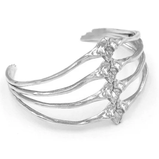 Rattlesnake Rib Quad Cuff - Sterling Silver